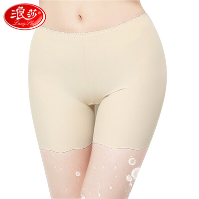 

Langsha LangSha ice silk seamless safety pants anti-lighting ladies summer cotton jacket large size three points leggings insurance pants skin color  suitable within 100 kg