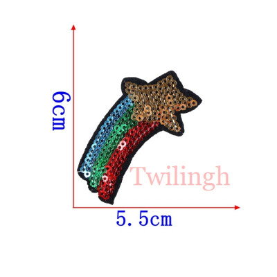 

1 pcslot Brand Embroidered Patches Crown Cactus Star Sequin Patch Iron On Fabric Badge Sew On Clothes Appliques DIY Stickers
