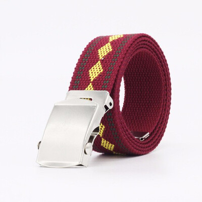

Male&female youth Casual Rock&roll Metallic stripe Canvas belt