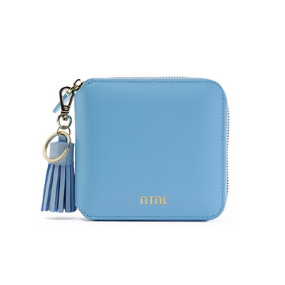 

NTNL simple short style zero purse leather ladies fashionable hand bag women zipper fringed