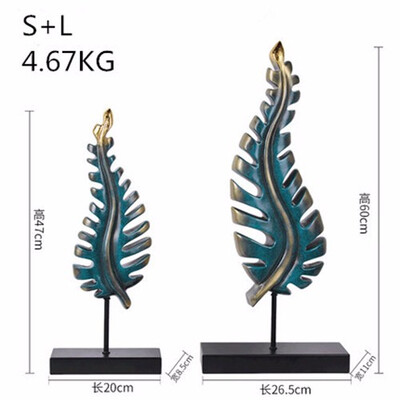 

Modern minimalist creative abstract resin leaves soft decoration fashion home room decorations study entrance art display