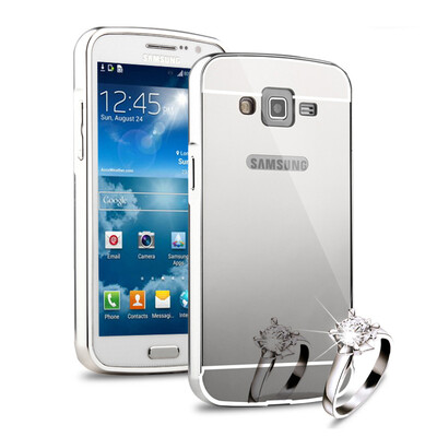 

MOONCASE Metal Frame Edge Mirror Back 2 in 1 Thin Case Cover for Samsung Galaxy G7106