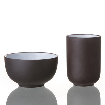 

Chinese Zisha Clay Glazed Dark Brown Aroma Tea Cup Set