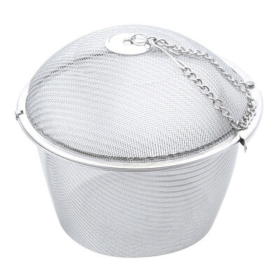 

UpperX Extra Large Stainless Steel Twist Lock Mesh Tea Ball Tea Infuser with Hook Chain