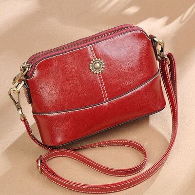 

Nalandu Nalandu Sun Flower Womens Bag Leather Bag Ms Messengers Small Square Bag Korean Trends Shoulder Bag Womens Mobile Phone Bag DB95321-G Peacock Blue