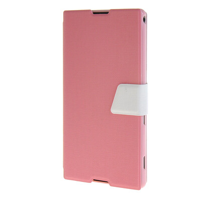 

MOONCASE Xperia T2 , Leather Flip Bracket Back ЧЕХОЛ ДЛЯ Sony Xperia T2 Pink White
