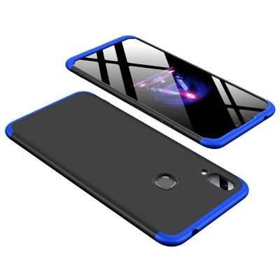 

MOONCASE Three-parts structure design Full Protection Hard Plastic Combination Case for Vivo X21i Black Blue