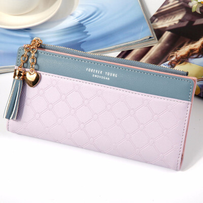 

Ladies Wallet long PU leather handbag fashion zipper womens mobile phone card wrapping gift box