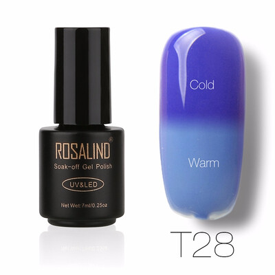 

ROSALIND Gel 1S 7ML Temperature changing Chameleon Gel Nail Polish Top Base Coat Needed poly gel Semi Permanent primer for nails