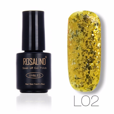 

ROSALIND Gel 1S 7ml Meteor Fragment Gel Glitter Nail Polish UV Led Manicure Nail Polish Nail Art Gel Lacquer Soak Off 12 Colors