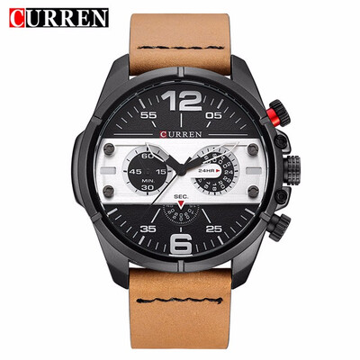 

CURREN 2017Men Watch Luxury Brand Army Military Watch Men Leather Sport Watches Quartz Waterproof Wristwatch relogio mascul 8259