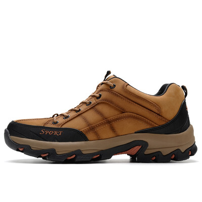 

Sale Autumn Winter Hiking Shoes Genuine Leather Outdoor Trekking Men Boots Lace-up Climbing Mens Hunting Sneakers Male Walking