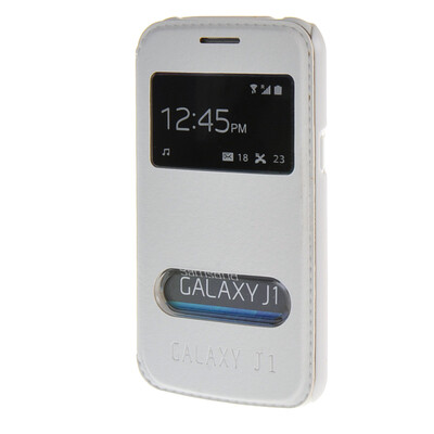 

MOONCASE Samsung Galaxy J1 чехол для View Leather Flip Pouch Bracket Back Cover White