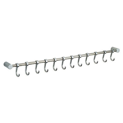 

UpperX 12 Hooks Kitchen Utensil & Cupboard Wall Hanging Rail Rack Bathroom Holder Tool