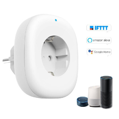

Wifi Smart Socket with Energy Monitoring Function Big OnOff Switch Button Smart Ale-xa Outlet Support APP Remote Control Timing
