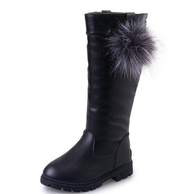 

Winter Kids Boots Girls Boots Children High Bow Tie Shoes Girls Pincess Dress Boots Big Kids Shoes 2019