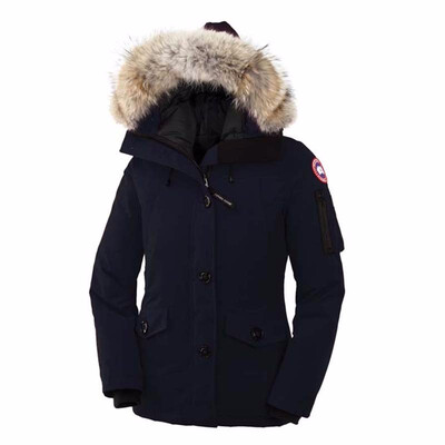 

Goose Womens Montebello Parka Women Winter Coat Goose Down Feather Jacket Waterproof Overcoat with Big Real Coyote Fur Collar for