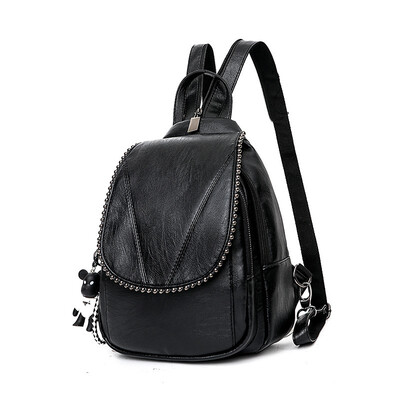 

Pu Backpack for Women 2018 New Korean Version Rucksack Soft Leather Fashion Bag Anti-theft Womens Mochila