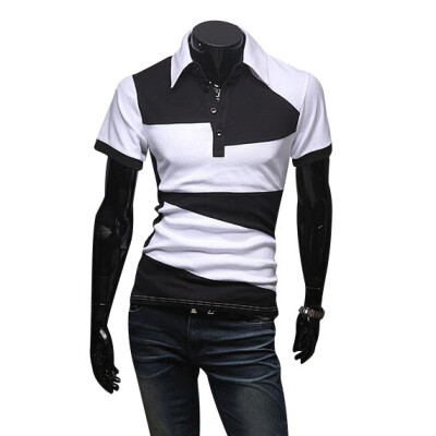 

Zogaa Mens Polo Shirt Fashion Contrast Color