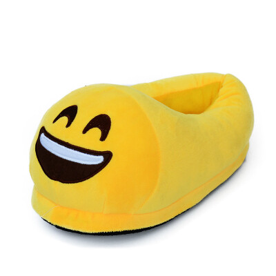 

MyMei Emoji Plush Stuffed Unisex Slippers Cartoon Winter Warm Home Indoor Fluffy Shoes