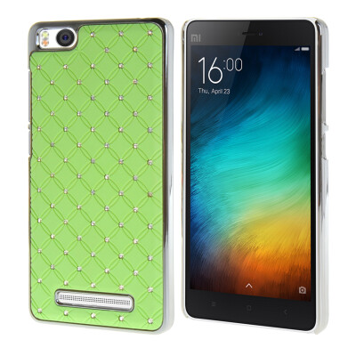 

MOONCASE Hard Chrome Rhinestone Bling Star Back Case Cover for Xiaomi Rice 4i M4i MI4I （5.0 inch ） Green