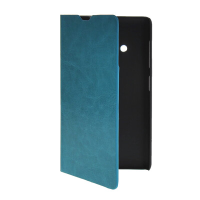 

MOONCASE Slim Leather Side Flip Wallet Card Slot Pouch with Kickstand Shell Back чехол для Nokia Lumia 535 Blue