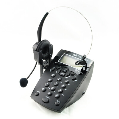 

Business Telephone With Corded Headset Call Center Phone Dial pad LCD Display-580015