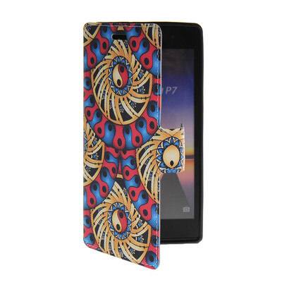 

MOONCASE Cute Pattern Leather Side Flip Wallet Card Slot Pouch Stand Shell Back ЧЕХОЛ ДЛЯ Huawei Ascend P7