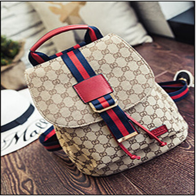 

2018 New Ladies Shoulder Bag Fashion Personality Wild Tide Canvas Ladies Backpack Printing Schoolbag Travel Mochila