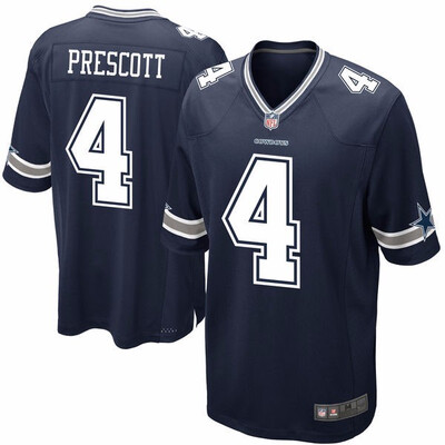 

Mens Dallas Cowboys Dak Prescott Nike Navy Game Jersey
