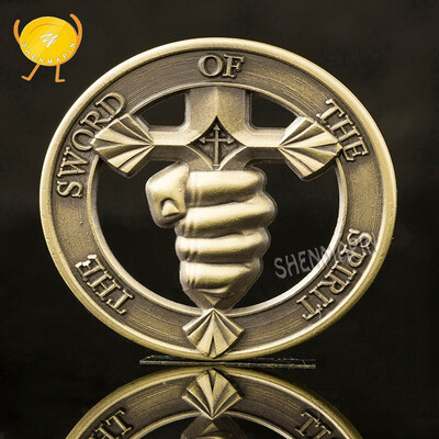 

COMMEMORATIVE COINS WHO TRAINS MY HANDS FOR WAR PSALM MILITARY CHALLENGE COIN