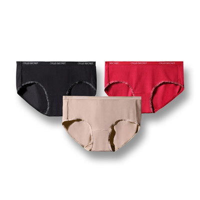 

Crab Secret Ladies Panties 3 Pieces Panties Womens Modal Triangle Panties Lightweight Breathable Underwear Platinum Black Platinum Red Platinum Skin s