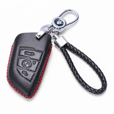 

KING ETING BMW Key Case Leather Key Case 1 Series 2 Series X1X5X6X5MX6M New Energy Special Car Keychain C Style Red Red Key