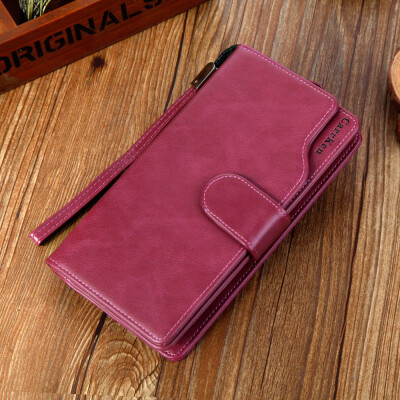 

Business men carry wallet male wallet zipper retro mobile phone large capacity multi function multi card