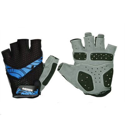 

MOON riding gloves mountain bike gloves half finger riding equipment breathable anti-skid gloves men&women models BH-13 blue L