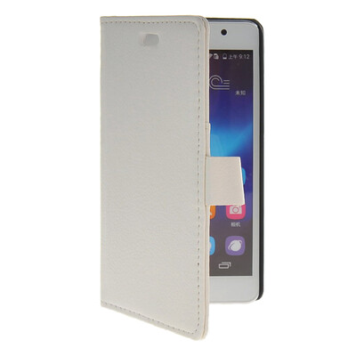 

MOONCASE Slim Leather Flip Wallet Card Pouch with Kickstand Shell Back ЧЕХОЛ ДЛЯ Huawei Honor 6 White