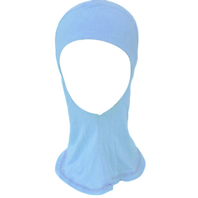 

Vanker Cotton Head Neck Chest Cover Wear Band Bonnet Hijab Islamic Turban Nice Scarf Light Blue