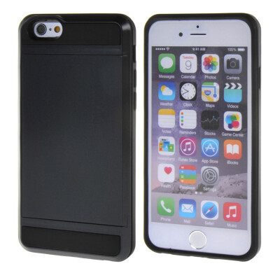 

MOONCASE ЧЕХОЛ ДЛЯ iPhone 6 / 6S (4.7") Soft Silicone Gel TPU Skin With Card Holder Protective Black