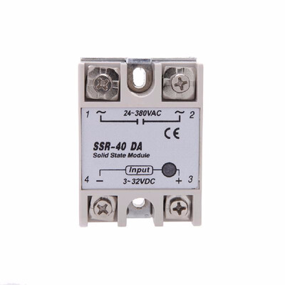 

Mini Size 24V-380V 40A SSR-40 DA Solid State Relay Module for PID Temperature Controller 3-32V DC To AC E2P2P6G0