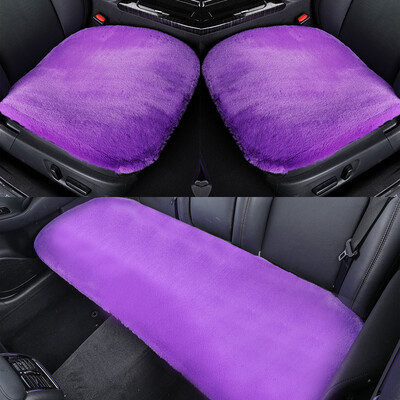 

Antarctic people nanjiren car seat cushion winter cashmere cushion imitation wool sofa cushion cushions car car seat cushion imitation wool pad three-piece charm purple