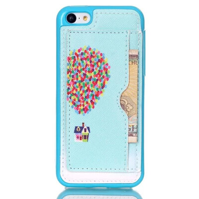 

MITI 2015 New arrive Apple iPhone 5C case Painted cartoon character Unique Plug-in Card Stand Cell Phone Case Cover
