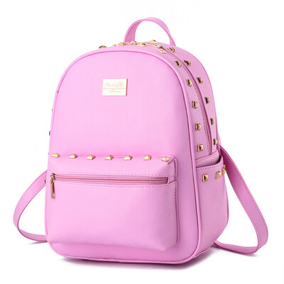 

New fashion women leather backpack casual Korean female students bag embossing solid backpack schoolbag for teenagers
