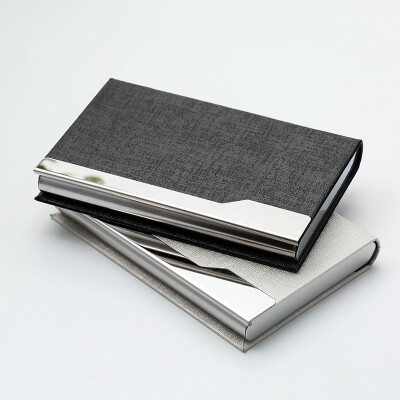 

Jinlongxing Glosen business portable business card holder PU fashion portable business card box men&women card package 9308 black