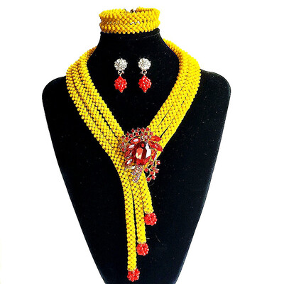 

Chunky Bib Style Light Green Beads Coral Jewelry African Jewelry Sets For Women Wedding Bridal Statement Necklace Free Shipping