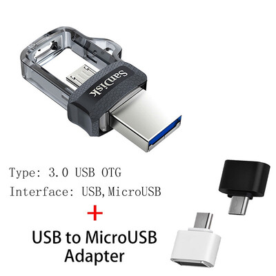 

Sandisk 30 OTG Usb Flash Drive 128GB 64GB 32GB 16GB OTG Usb 30 Pen Drive Mini U Disk Stick Usb Key with Micro USB for Telephone
