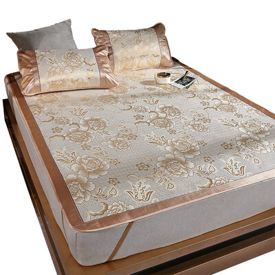

mat home textile ice silk seat three-piece double bed seats foldable air conditioning seats summer cool mat 15 m bed