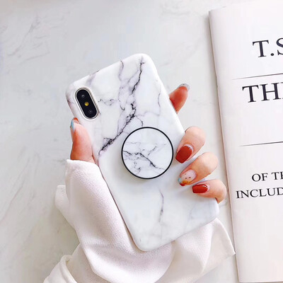 

WITWITACE Marble Matte Soft IMD Case For iPhone X 6 7 8 Plus TPU Full Cover Capinha para With Stander For iPhone 8 7 Plus