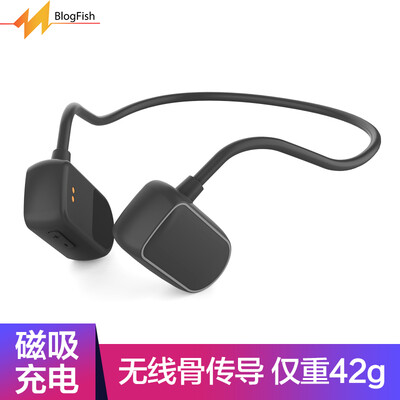 

BlogFish G-FIRE YE Bone Conduction Wireless Bluetooth Sports Headphones Lightweight Hanging Ear Running Fitness Waterproof Non-in-ear Head Apple Android Universal Headset Black