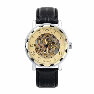 

Gorgeous Hollow Carve Dial Luxury Men Watch Mechanical Case WristWatch