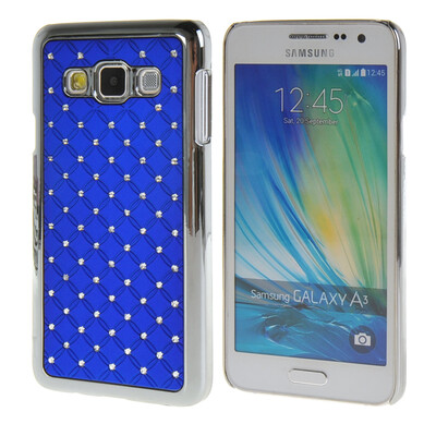 

MOONCASE Galsxy А3 Футляр Роскошные Chrome горный хрусталь Bling Звезда задняя крышка чехол для Samsung Galsxy А3 темно-синий